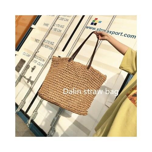 Rattan Handmade Kintted Travel Bags Vintage Bohemian Straw Bag for Women Summer Large Capacity Beach Handbags