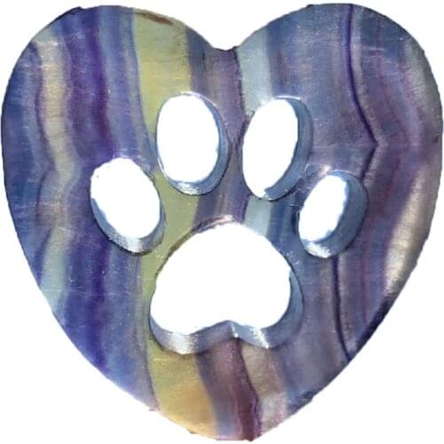 Natural Fluorite Devils-claw Angel Crystal Heart Quartz Heart Stone Mineral Gem Reiki Healing Lucky Home Decoration Gift