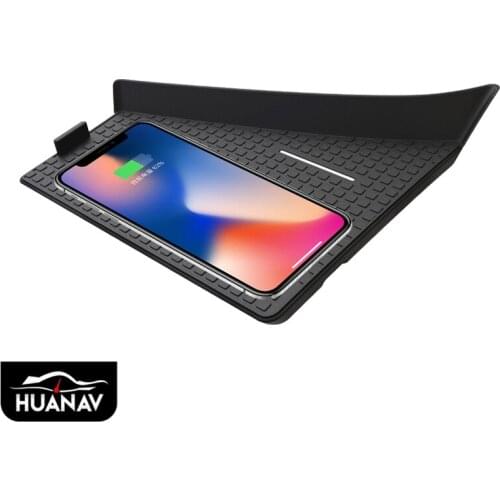 QI Car Wireless Charger For Audi Q7 2016-2018 Intelligent Infrared Fast Wireless Charging Car Phone Holder for iphone Samsung