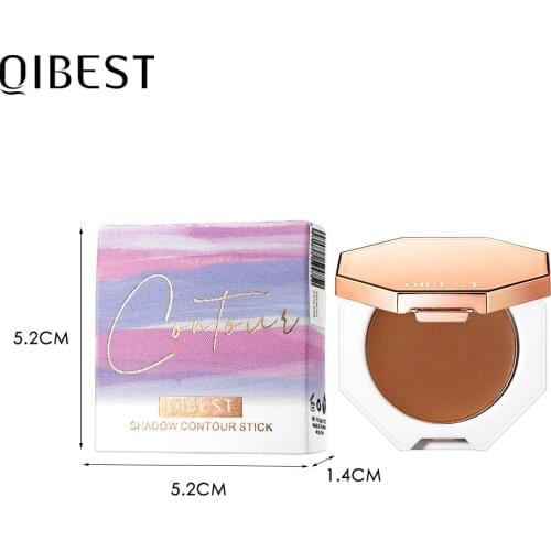 QIBEST 3 Colors Bronzer Palette Contour Palette Trimming Shadow Contour Stick Dark Bronzer Repair Cream Makeup Cosmetics