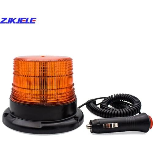 12V Amber Warning Light Beacon Police Flasher Emergency Indication LED Car Rotating Traffic Safety Light Magnet Ceiling Strobe