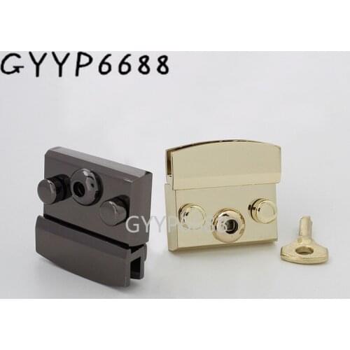 1-5 sets 3 Colors 35X33mm New Product Metal Key Lock Handbags Hardware Shoulder bags Push lock Purses Accessories