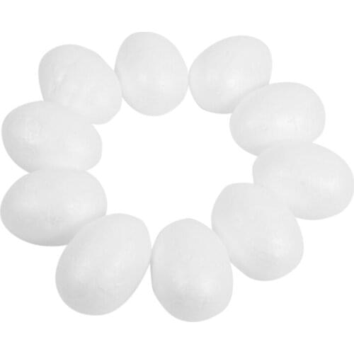 10 Styrofoam eggs 6 cm white Easter Egg decorative egg for painting or sticking