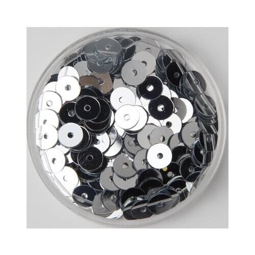 1500pcs 10mm Round Sequins PVC Flat Paillette Middle Hole Sewing,Wedding Craft,Women Kids DIY Garment Accessory Silver Confetti