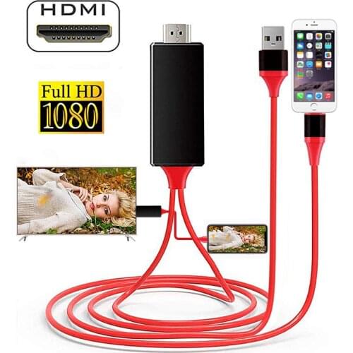 2021 Lightning To HDMI Digital AV Adapter 4K USB Cable Connector Up To 1080P HD For iPhone 12/11/X/XR/8P/6/6S/7/7P/iPad Air/iPod