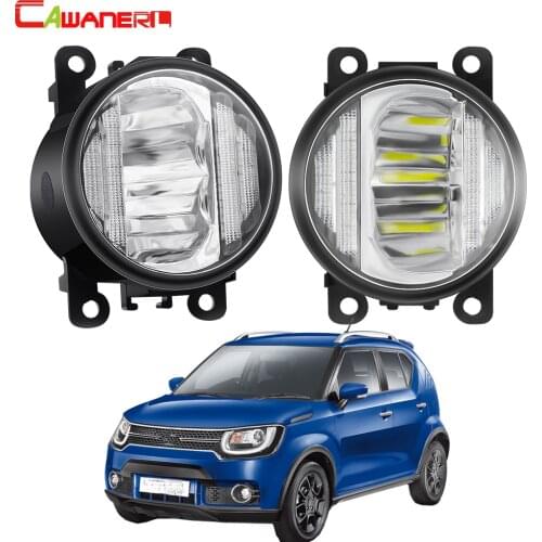 2in1 Fog Light + Daytime Running Light Car Front Bumper LED Fog Lamp DRL 12V For Suzuki Ignis II 2003 2004 2005 2006 2007 2008