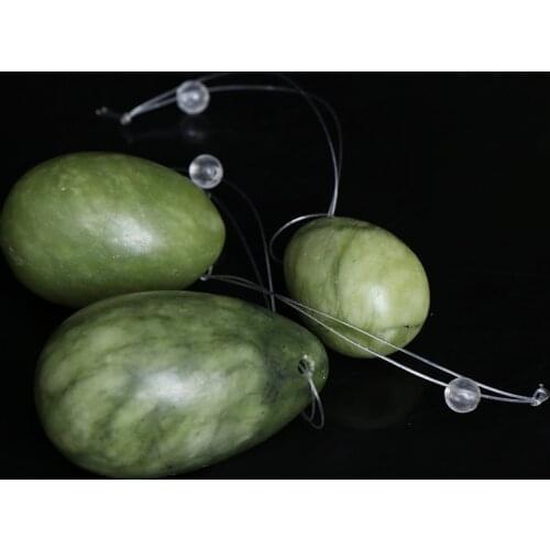 3 Pcs/Set Natural Jade Egg Women Pelvic Floor Muscle Exercise Tightening Vaginal Ball