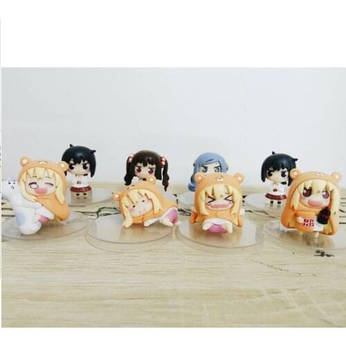 8pcs/set Cute Action Figure GSC Himouto Umaru-chan Doma Umaru Motoba Kirie Nanan Ebina 6~8cm Model PVC Q Ver Doll Japanese Anime
