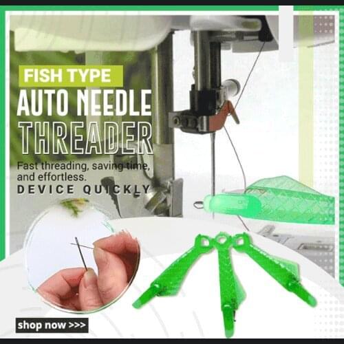 Fish Type Auto Needle Threader Home Hand Machine Sewing Automatic Thread Device Quickly Auto Needle Threader DIY Sewing Tools