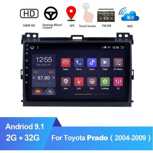 2G + 32G Car GPS Navigation radio Player Multimedia For Toyota Land Cruiser Prado 120 2004-2009 9" car head unit Auto Stereo