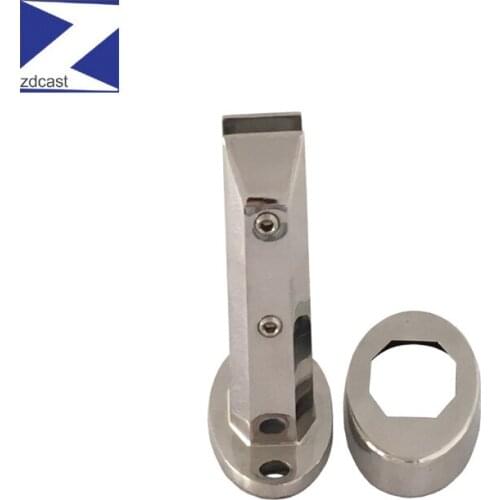 Balustrades Handrails Mirror Stainless Steel Oval Balcony Glass Railing Spigot