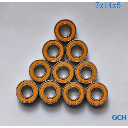 FREE SHIPPING 10PCS Fishing Reel Bearing 7X14X5mm S687 2OS CB ABEC7 Stainless Steel Hybrid Ceramic Bearing By GCH