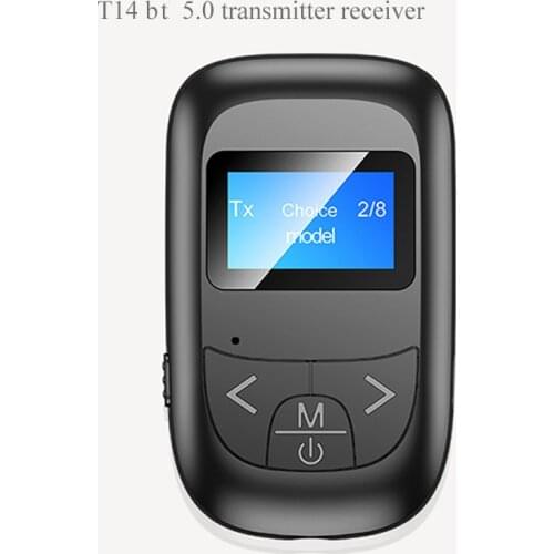 LCD Display Bluetooth-compatible 5.0 Audio Transmitter Receiver Adapter AUX RCA Stereo Wireless Adapter Dongle PC Car Speaker