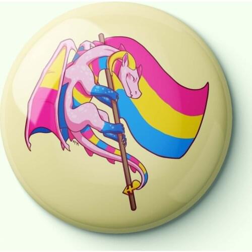 Pansexual Pride Flag Dragon 3rd Edition zxf Soft Enamel Pin Creative Brooch Cartoon Badge Fashion Lapel Pin Decor Jewelry Lover