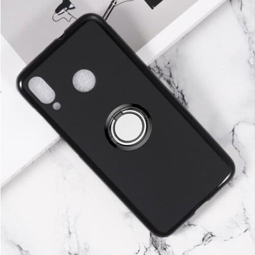 For ASUS ZenFone Max M1 ZB555KL Back Ring Holder Bracket Phone Case Cover Phone TPU Soft Silicone Cases for Max M1 ZB556KL 5.5"