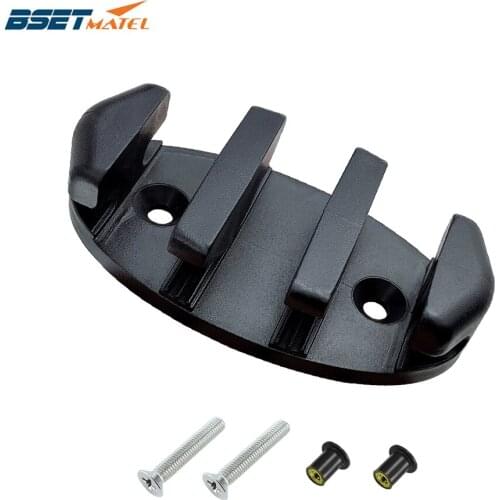 Black Nylon Plastic Marine Zig Zag Anchor Trolley Cleat Rope Device Kayaks Canoes Boats Decks Replacement Rowing Accessories