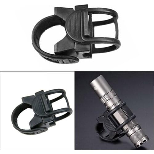 Torch Light Holder Silicone Soft Plastic Light Clip Adjustable Size Bicycle Light Clip Cycling Equipment Accessories