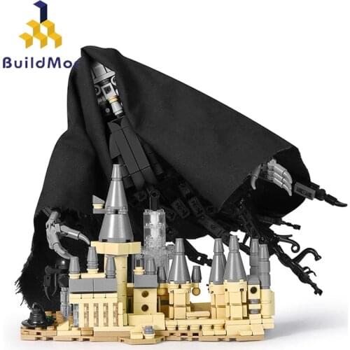 Buildmoc Movie Magic School Castle Azkabaned Witcher Prison Protector Dementored Action Figures Model Building Blocks Toys Gift