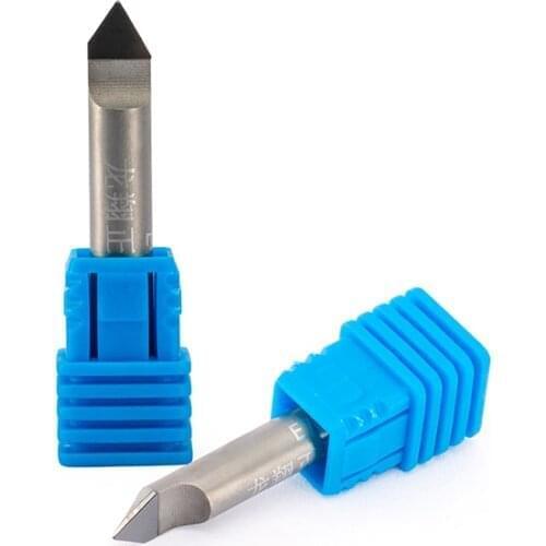 1pc 6/10mm V Bit HSS Router End Mill Diamond PCD Tool Stone Hard Granite Marble Cutting Engraving 45 70 90 120 Degree CNC Cutter