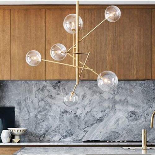 JAXLONG LED Postmodern Personality Pendant Lights Magic Beans Glass Pendant Lamp American Living Room Dining Bedroom Luminaire