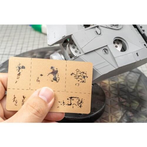 Paint Crack Effects Airbrush Stencils Tools for LIANG-0008 Model 1/24 1/35 1/48 DIY Decoration Parts