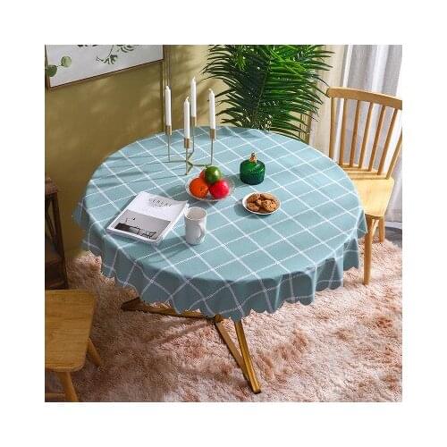 Round pvc round table cloth, waterproof and oil-proof disposable table cloth, fabric plastic table cloth, tea table cloth table