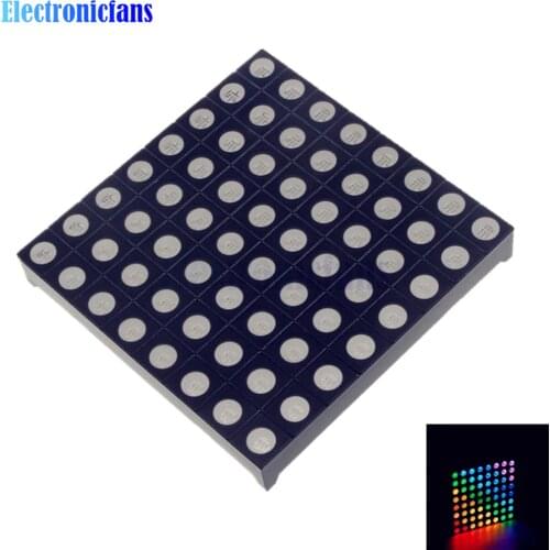 Full Color 8x8 8*8 Mini Dot Matrix LED Display Red Green Bule RGB Common Anode Digital Tube Screen For Diy 60mmx60mmx5mm