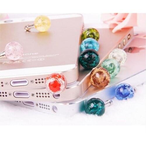 3.5mm Earphone Jack Luminous Mobile phone Headset Headphone Audio Anti Dust Dustproof Plug Headphone jack For Phone apple Iphone