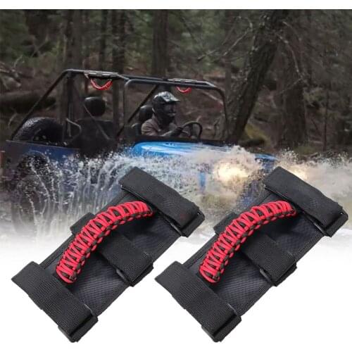 Car Roll Bar Grab Handle For Jeep Wrangler JK JKU JL YJ TJ CJ Sports Rubicon Universal Canvas handle Red Black Orange Green