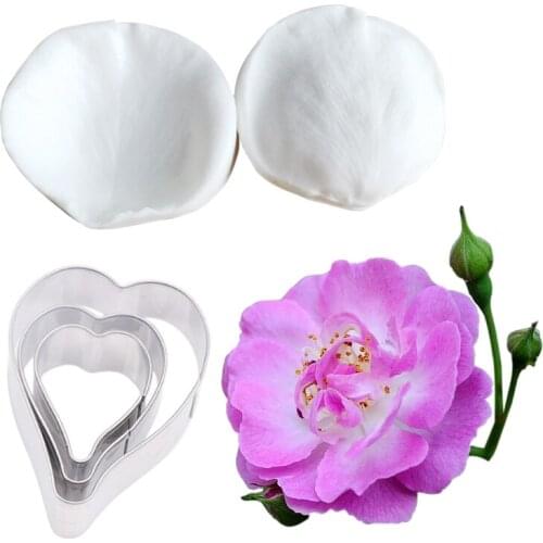 Wild Rose Flower Veiner Silicone Mold DIY Fondant Cake Mold mold Gumpaste Baking Utensils,Surgarcraft Cutters CS402