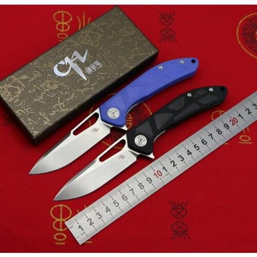 CH CH3509-G10 Flipper Folding Knife D2 Blade G10 Handle Ball Bearing Utility Outdoor Camping Tactical Knives EDC Tool