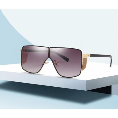 2021 NEW punk Oversized Square Sunglasses Women Luxury Brand Designer Vintage Sunglass Fashion Big Frame Sun Glasses UV400