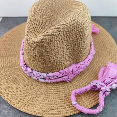 Cloth Set Foldable Wide Brim Floppy Girls Straw Hat Sun Hat Beach Women Summer Hat UV Protect Travel Cap Lady Cap Female