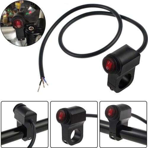 Waterproof 12V Motorcycle 22mm Handlebar Switches Motorbike Headlight Hazard Brake Fog Lights ON-OFF-ON Switch