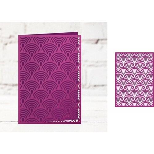 Wave Clouds Rectangle Hollow Frame Shape Metal Cutting Dies Stencil Scrapbook Album Embossing For Card Making Handcrafts