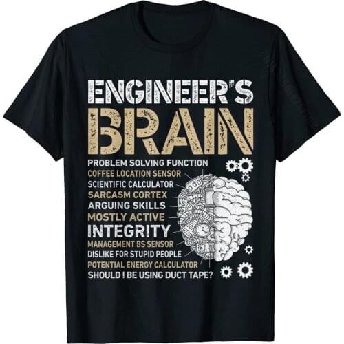 Engineers Brain Funny Process Engineer Men Engineering Gift T-Shirt Tshirts Oversized Printed Cotton Man Tops Shirts Printed