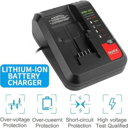 UK Plug Li-ion Battery Charger With Over Voltage Current Short Circuit Protection For Black & Decker LCS1620 10.8V-20V