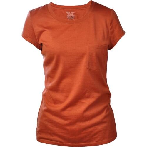 Womens Merino Wool Crew Neck Tee Shirt - Ultralight - Wicking Breathable Anti-Odor Lightweight Base Layer Thermal Short Sleeve