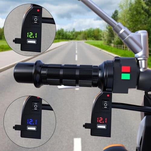 1 Pair Universal Grip Motorcycle Heated Grip Pads 12V Heated Inserts Handlebar Hand Warmers Fits Motorcycle Equipments