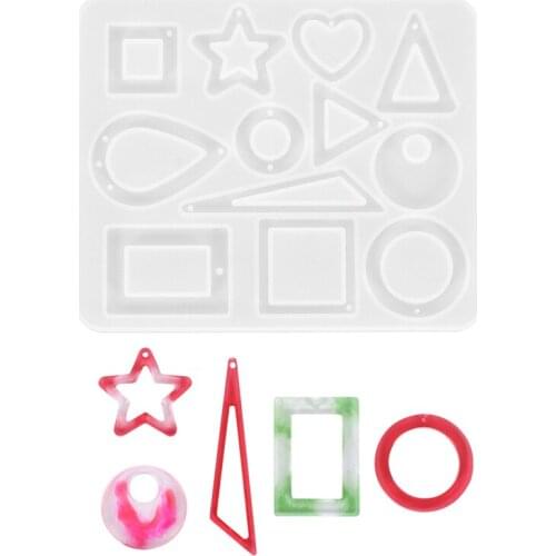 1 PC Silicone Mold For Jewelry Pendant With Hole Resin Silicone Mould Crafts Jewelry Making Charms Epoxy Resin Molds