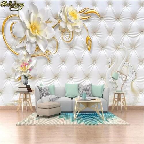 Beibehang Custom wallpaper mural 3D three-dimensional jewelry flower home and rich soft bag wall papers home decor 3d wallpaper