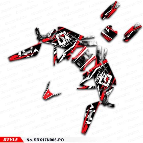 Aftermarket Heat-resistant Stickers Vinyl Decal Kit for Sur-Ron Light Bee X S Electric Dirt Bike, Style No.SRX17N006-PO