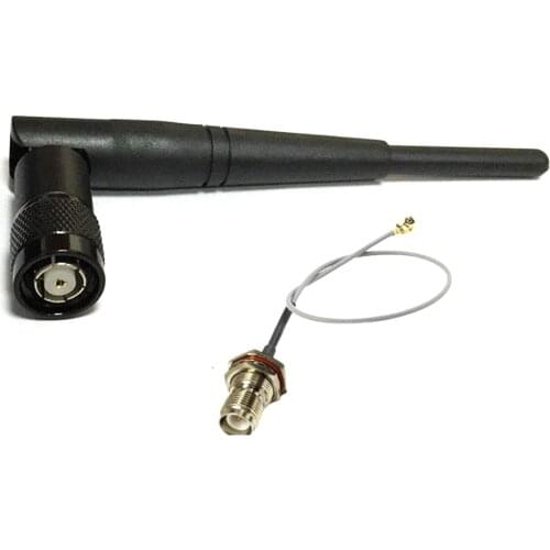 Wifi Antenna 2.4Ghz 3dbi Omni Directional RP-TNC Connector + RP TNC Female Bulkhead Male Pin Switch ufl/ipx RF Cable Assembly