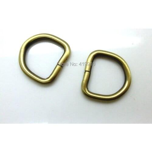 Free Shipping-20Pcs Antique Bronze Unwelded Leather Bag Metal Crafts DIY D Ring 27mmx26mm(Inside :20x19mm ) Connect Buckle J1284