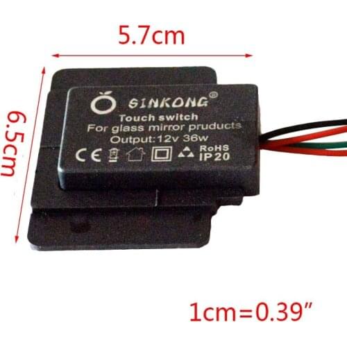 Two-color/Monochrome Buckle Type Smart Touching Sensor Switch for Mirror Lamp