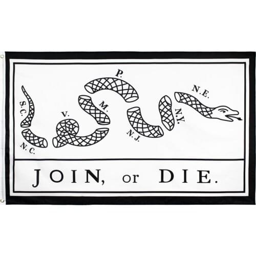 90*150cm Freedom And Liberty Join Or Die Flag 3 x 5