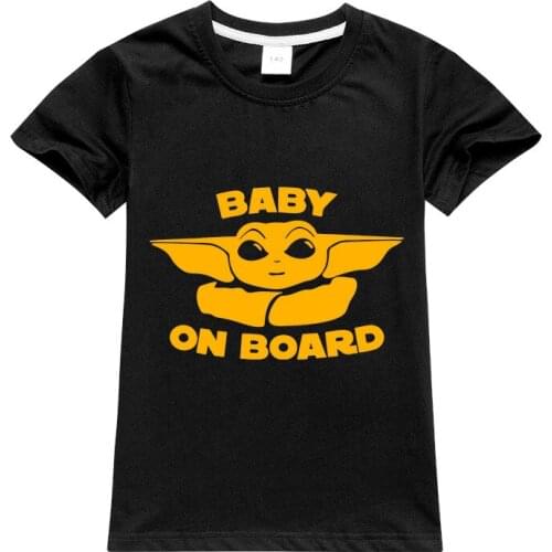 2-16Years Kids Summer T Shirt Disney The Mandalorian Movie Figures Cartoon Baby Yoda Printing Clothing Girls BoyT Oddler Tees