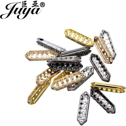 JUYA High Quality European Bracelet Spacer Bars Suppliers 26.8x7.9mm 30pcs Cheap Alloy DIY Spacer Beads for DIY Jewelry PR0028