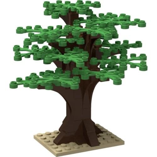 Small Particle Building Block Model The Tree 52PCs Plant Landscape Contain instructions Compatible with LEGO Building Blocks