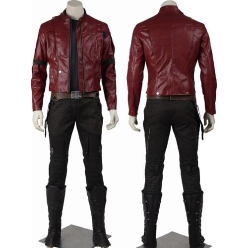 Movie Galaxy Hero Cosplay Costume Peter Quill Clothes Adult Halloween Party Outfit Full Props Suit